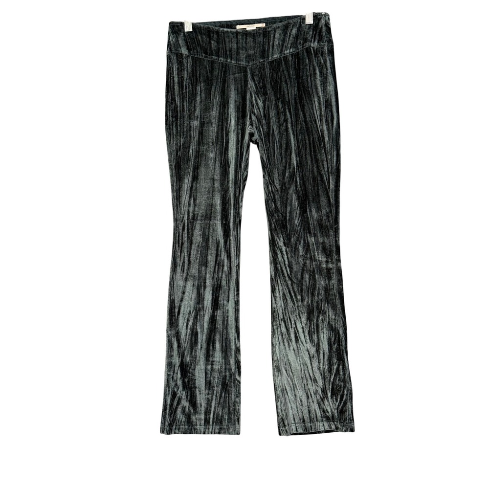 Kimchi Blue Flare Pants Womens Small Gray Velvet Crushed High Rise Boho Retro UO